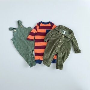 Baby Boy Outfit Bundle | Size NB & 0-3M | Cat & Jack | 3-Piece Lot